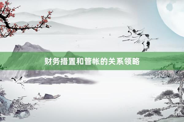 财务措置和管帐的关系领略